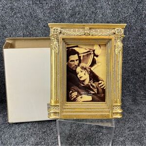 Off 5th Gold Toned Wood 3.5” x 5” Picture Frame Roman Pillars Royal New